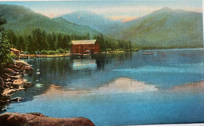 Rocky Mountain National Park Grand Lake Reflected Rockies Linen Teich 1935