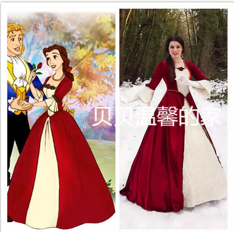 Belle red dress best sale beauty and the beast