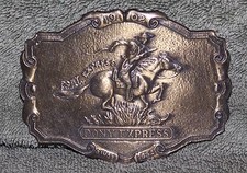 NICE OLDER PONY EXPRESS BELT BUCKLE NOS