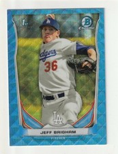 jeff brigham 2014 1st bowman chrome blue wave refractor dodgers