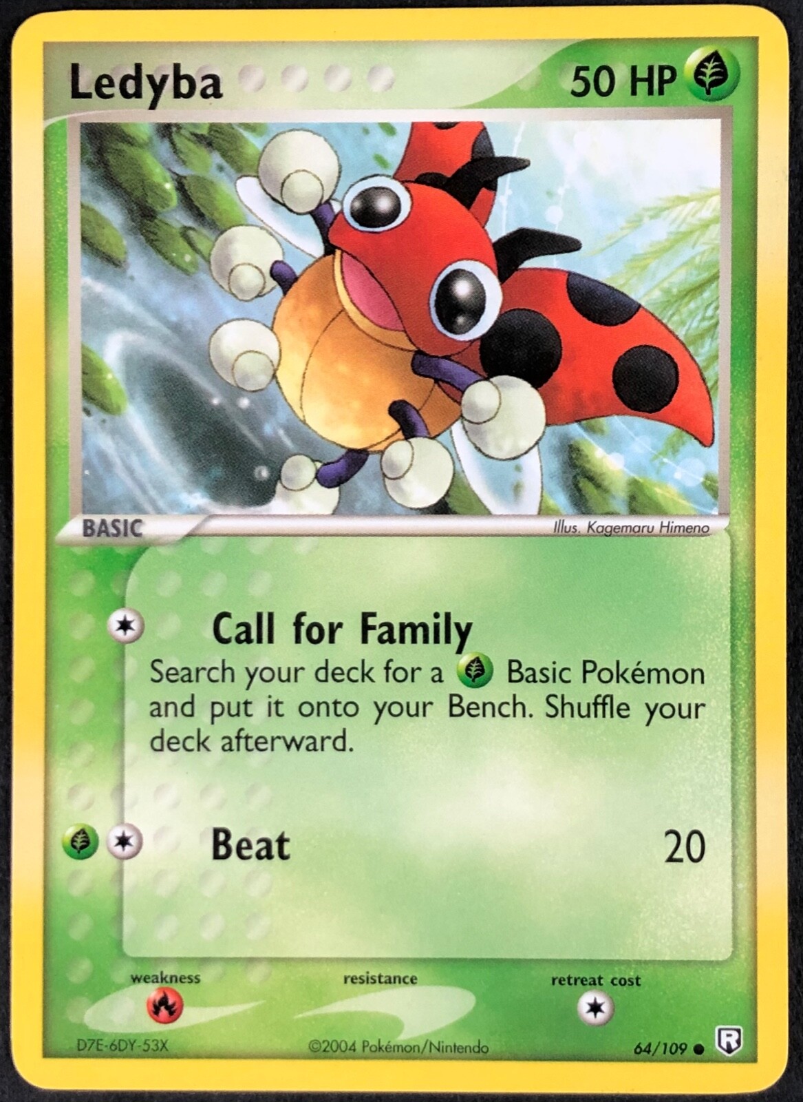 Pokemon Card Ledyba (EX Team Rocket Returns) 64/109 EXC/NM Non-Holo Common TCG!!