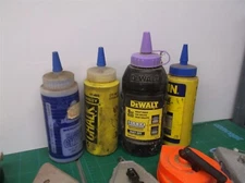 4 chalk lines with chalk