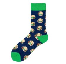 Navy Blue Cheeseburger Socks SF1141