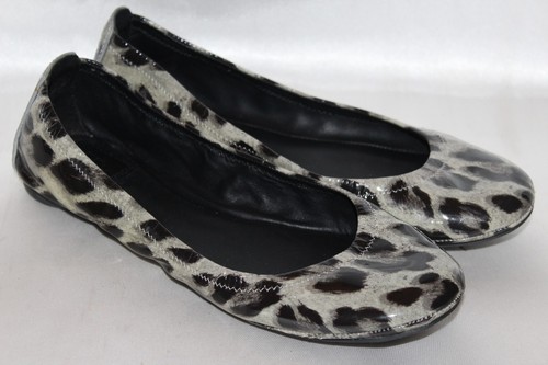 gray leopard flats