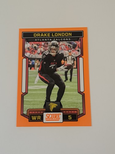 Drake London 2023 Score football Orange parallel #37 Atlanta Falcons - Picture 5 of 6