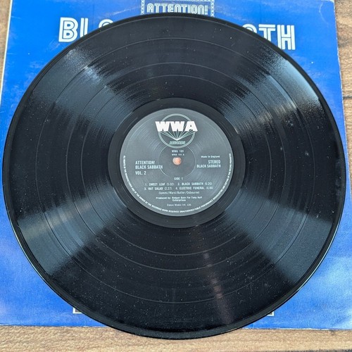 Black Sabbath Volume Two Vinyl Record WWA 101 1970s Rock Music Album Vg/VG - Picture 3 of 4