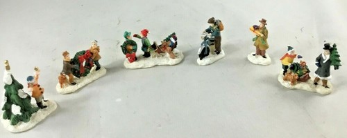 Village Christmas Stores Church School Post Office Railway Station People New - Picture 7 of 11