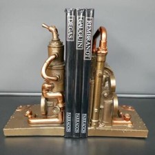 Image of Bronze Effect Steampunk Inspired Bookends
