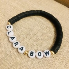 Taylor Swift Eras Tour Friendship Bracelet - Clara Bow - Black Heishi