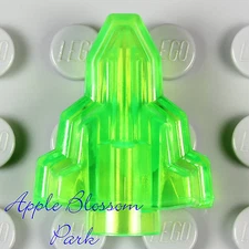 NEW Lego Minifig MOON STONE -Plain Trans Bright Green Crystal Rock Moonstone Gem