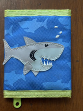 Stephen Joseph Blue Gray Wallet for Kids Shark