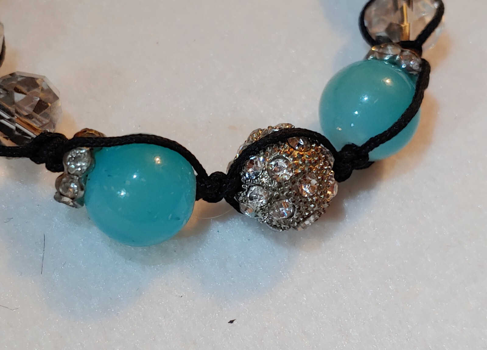 Pull String Adj. Bracelet - Beaded - Glass, Acryl… - image 4