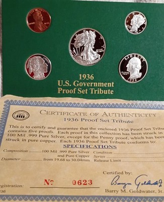 1936 US Government Proof Set Tribute 