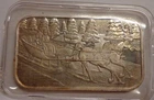 Silver Towne .999 1 oz fine silver horse and sleigh art bar oz Santa Christmas