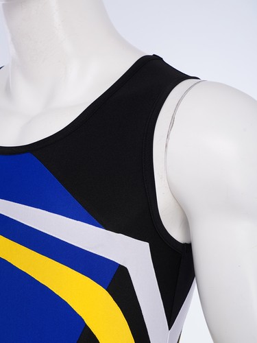Herren Body Farbblock Turnanzug U-Ausschnitt Overall Wettbewerb Sport Training - Bild 10 von 34