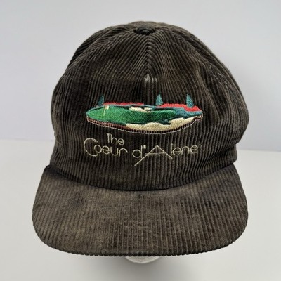 VTG The Coeur d Alene Golf Course Corduroy Strapback Hat USA Imperial Cap 90s