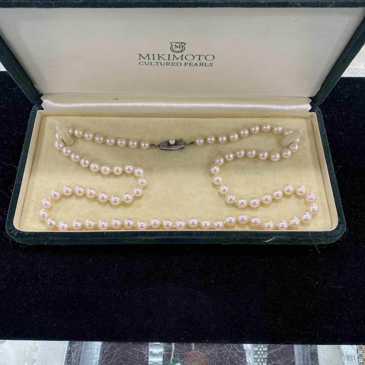 Mikimoto Sterling Silver Pearl Necklace 6.5-7mm 25.5” | eBay
