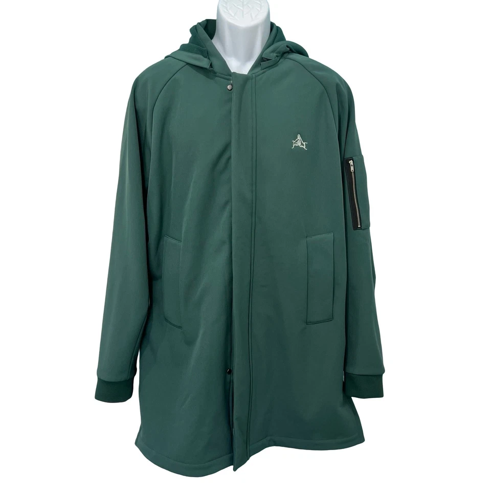 DOE Be Formless Jungle Green White Embroidered Hooded Jacket size XL Streetwear - Image 3 of 4