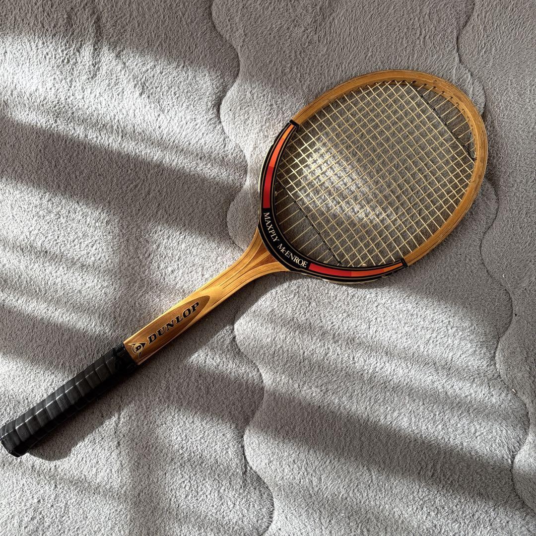 DUNLOP MAXPLY McENROE 木製　ラケット　レトロ　ほぼ新品 DUNLOP MAXPLY McENROE 木製 ラケット レトロ ほぼ新品 - メルカリ