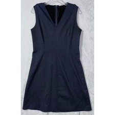 Tahari Women's V-Neck Sleeveless Blue Knee Length Dress Size 8