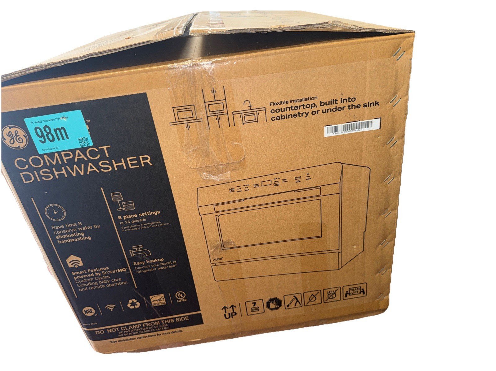 Countertop GE Profile Dishwasher PZF560HGWBB 22 Inch 