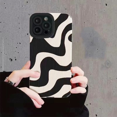 Fashion Zebra Schlange Silikon Leder Cover Case für iPhone 17 16 15 Pro Max
