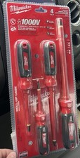 MILWAUKEE 48-22-2204 1000V INSULATED SCREWDRIVER SET W/ ROLL POUCH NEW