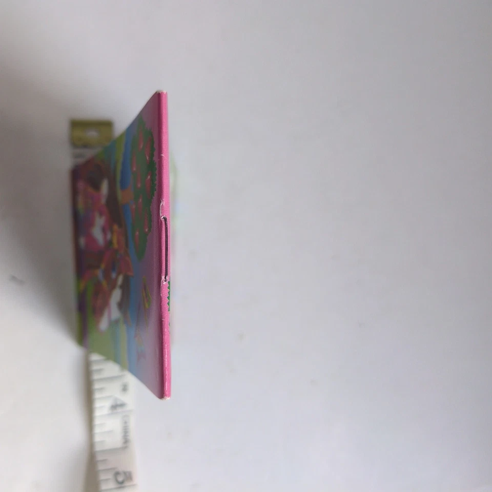 Almohadilla pequeña vintage Lisa Frank Rainbow Chaser Horse rosa gatito Foto 3 de 3