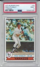 1979 BURGER KING YANKEES #16 FRED STANLEY PSA 9 MINT RARE