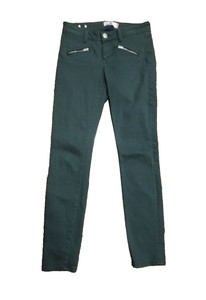 CABI SKINNY WOMEN'S JEANS SOFT SIZE 2 GREEN 30" INSEAM NICE!!