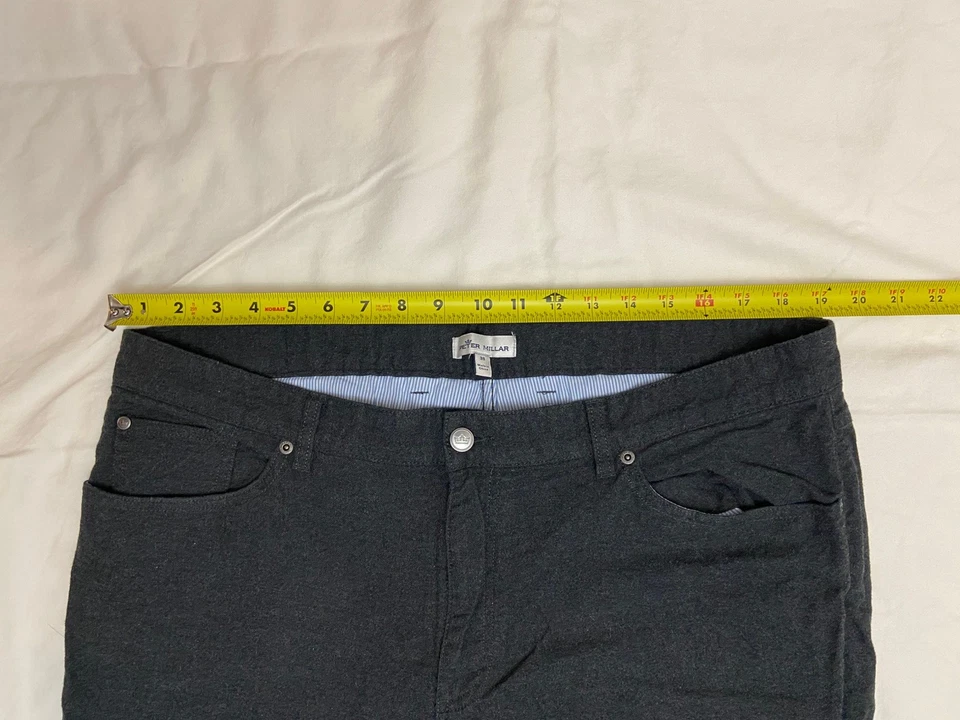 Pantalones Peter Millar Signature Satén Cinco Bolsillos Negros Para Hombre Talla 38 98% Algodón Foto 2 de 4