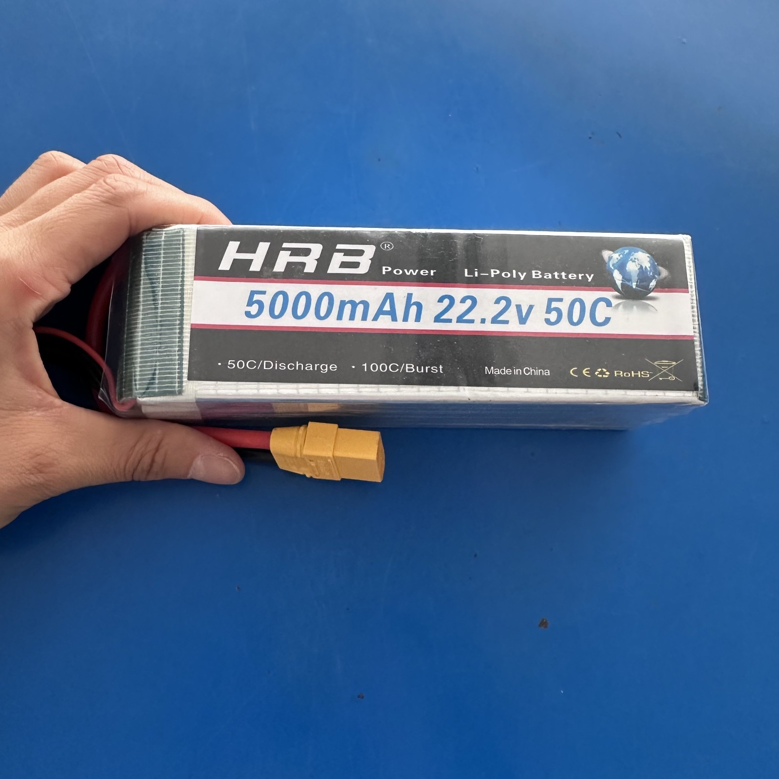Used HRB 5000mAh LiPo Battery 6S 22.2V 50C Lipo Battery for DJI Drone Car-image