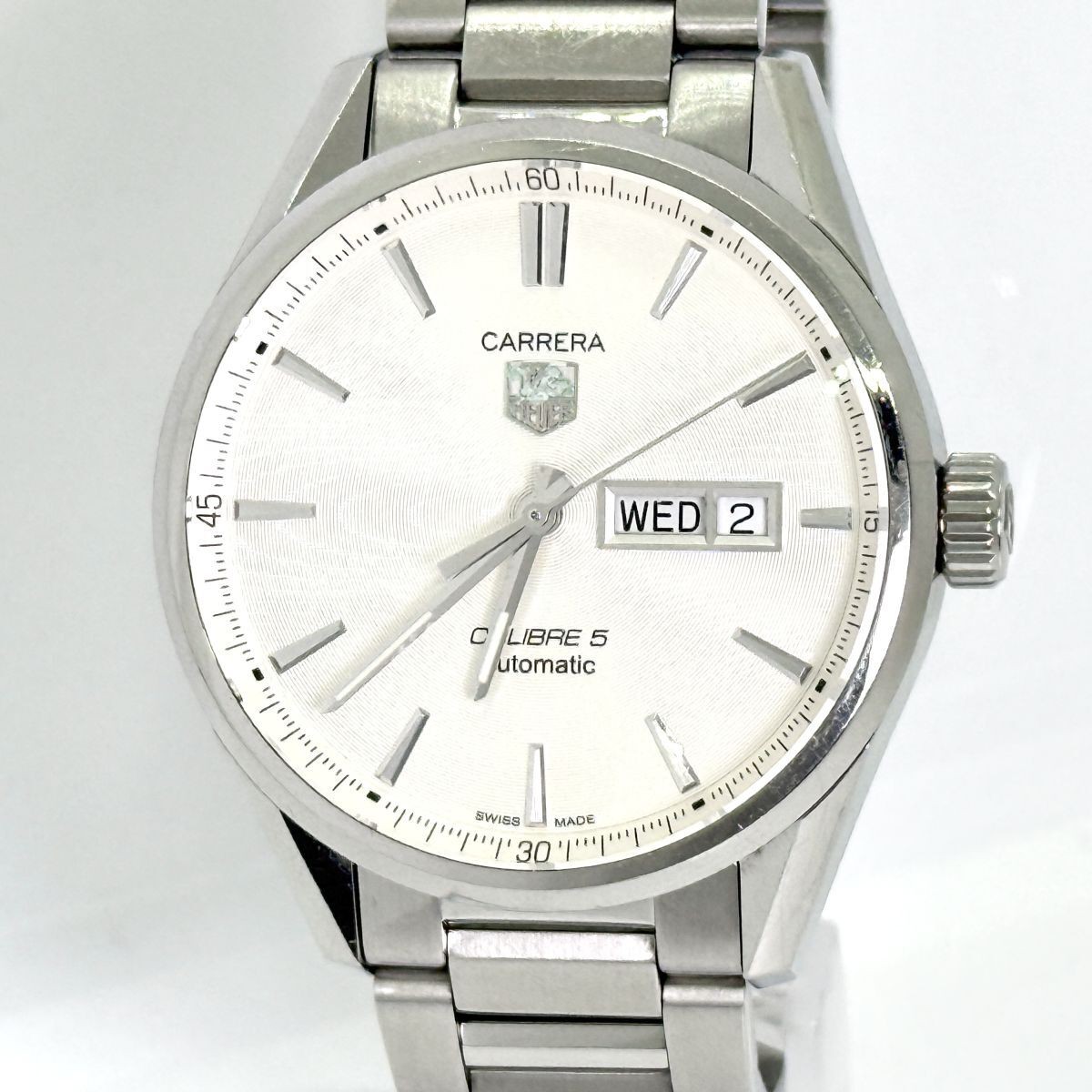 TAG Heuer Carrera Calibre 5 Silver Dial 41mm Men's Watch WME1081 BA0723