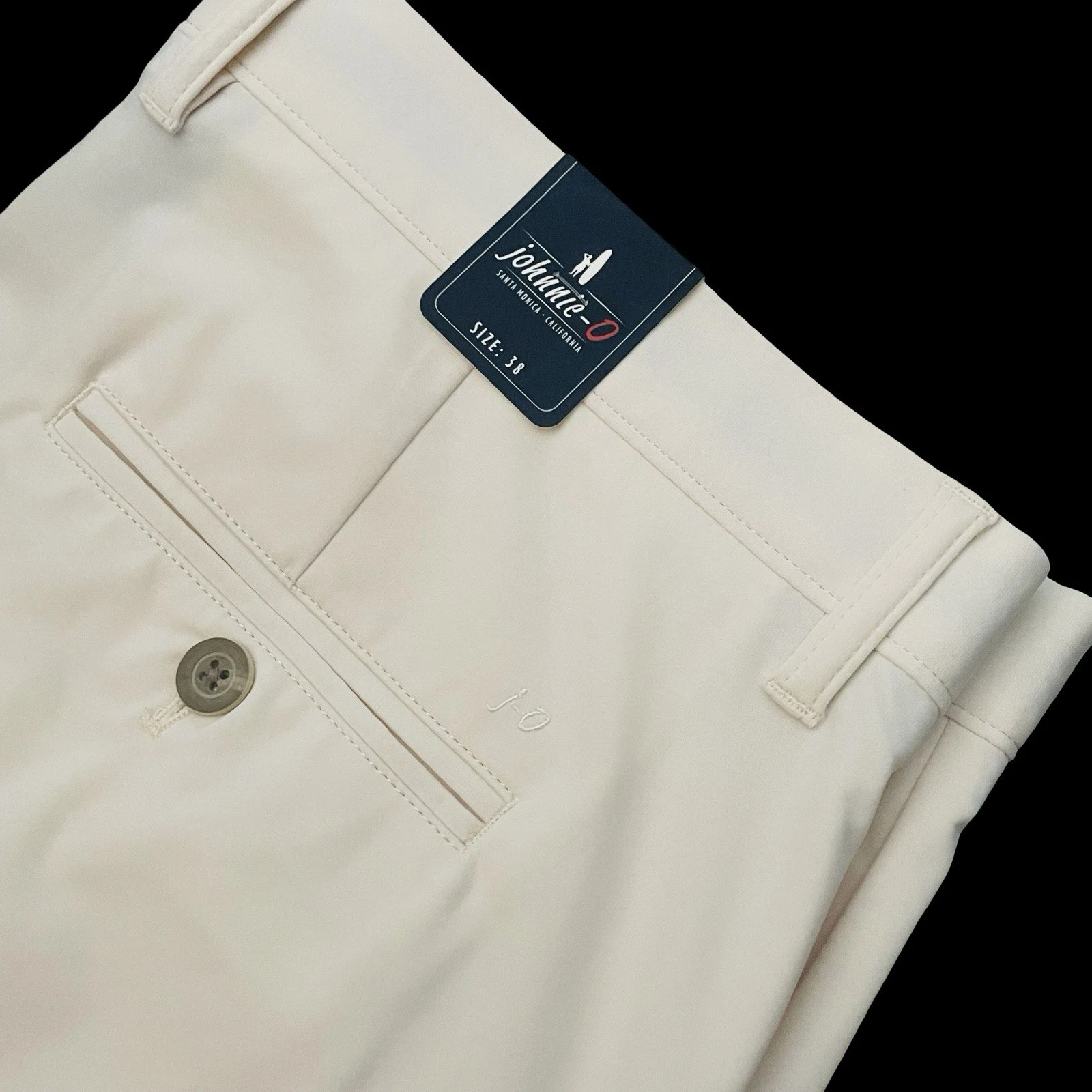 johnnie-O Jupiter Stretch Cotton Performance Shorts Sand Size 38 $118