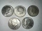 Silver Kennedy Half Dollar 40% Lot 5 Coins 1965,1966,1967,1968,1969 Complete Set