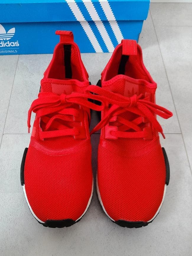 Adidas NMD_R1 Boost Sneakers US8.5 26.5cm Red BB1970 Mens thumbnail 2