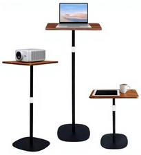 tonchean Small Standing Desk, Portable Height Adjustable Laptop Floor Stand (...