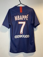 Authentic PSG 2019-2020 Home Shirt #7 Mbappe (6/10) Size S