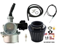 QINGBY PZ19 Carburetor Air Filter Throttle Cable Spark Plug Gas Fuel Line for