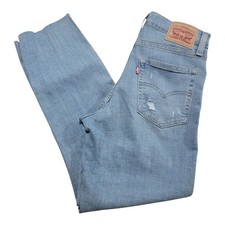 Levi's 724 High Rise Straight Jeans Womens 28 Blue Distresses