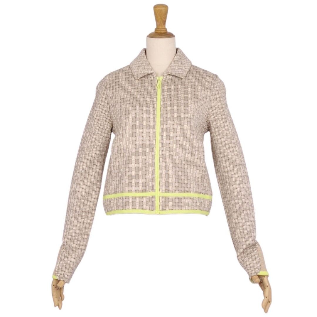 Hermes 2022 Jacket Zip Up Knit Cotton H Logo Outerwear Womens 36 Used MOLO-0 thumbnail 2