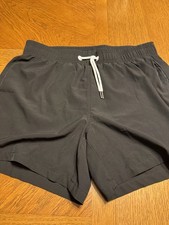 Men  s Large Swim Trunk Black With Liner Short