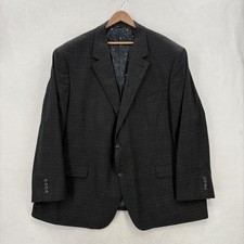 Oak Hill Blazer Mens 3XLT 54L 56L Gray Plaid Stretch Sport Coat Big Tall Jacket