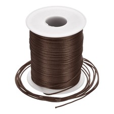 Nylon Satin Cord 1.5mm, 109 Yard Nylon String for Bracelet Thread Coffee