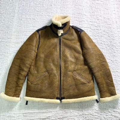 Rare 3XL Denny&Dora Shearling Coat B-3 Flight Jacket