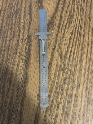 Vintage General No. 300 Stainless Steel Pocket Clip Ruler 6  #2