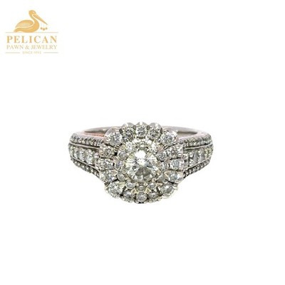WOMNE'S 14K-2TONE DIAMOND ENGAGEMENT RING (yle kp) (PDS038174)