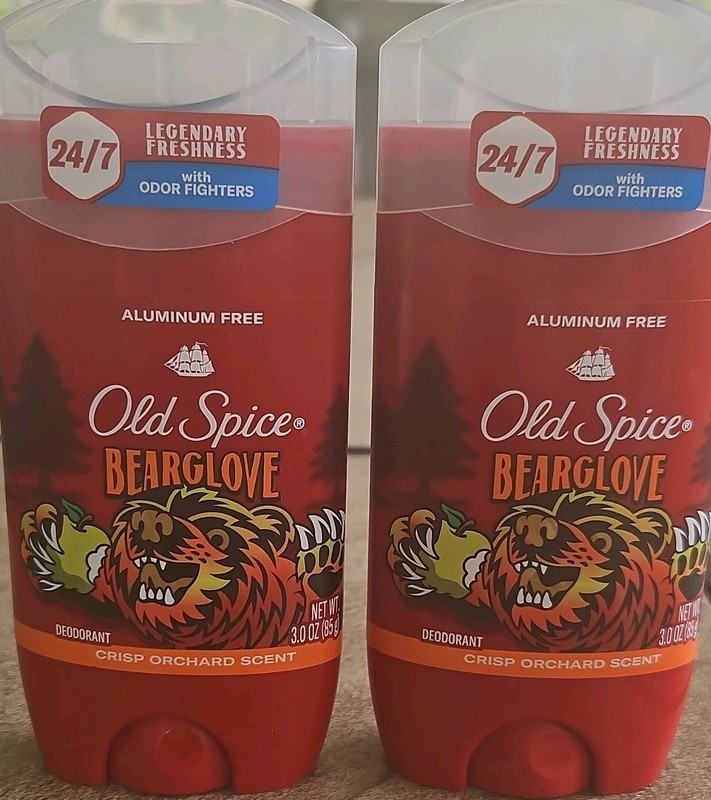 Old Spice Bearglove Men’s Deodorant Stick Aluminum-Free Crisp Orchard 2Pk