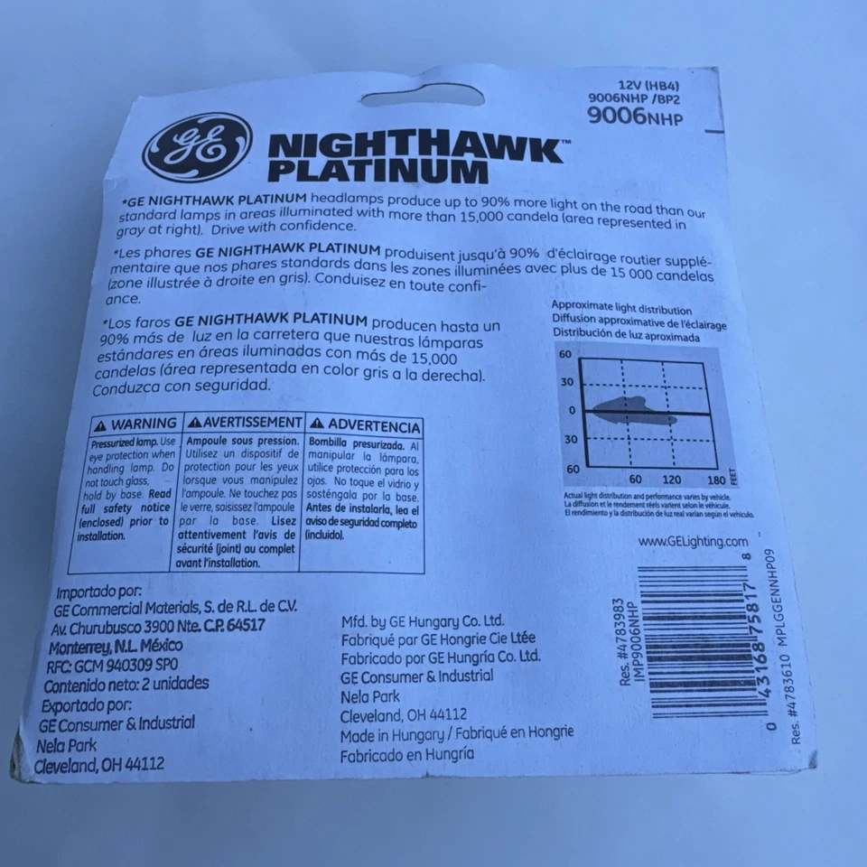 FARO DE LUZ BAJA GE 9006NHP/BP2 NIGHTHAWK PLATINUM Foto 2 de 2