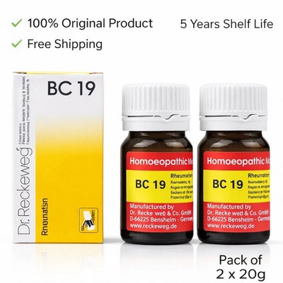 Dr Reckeweg BC 19 Tablets 20g Homeopathic General Wellness Support 2 Pack